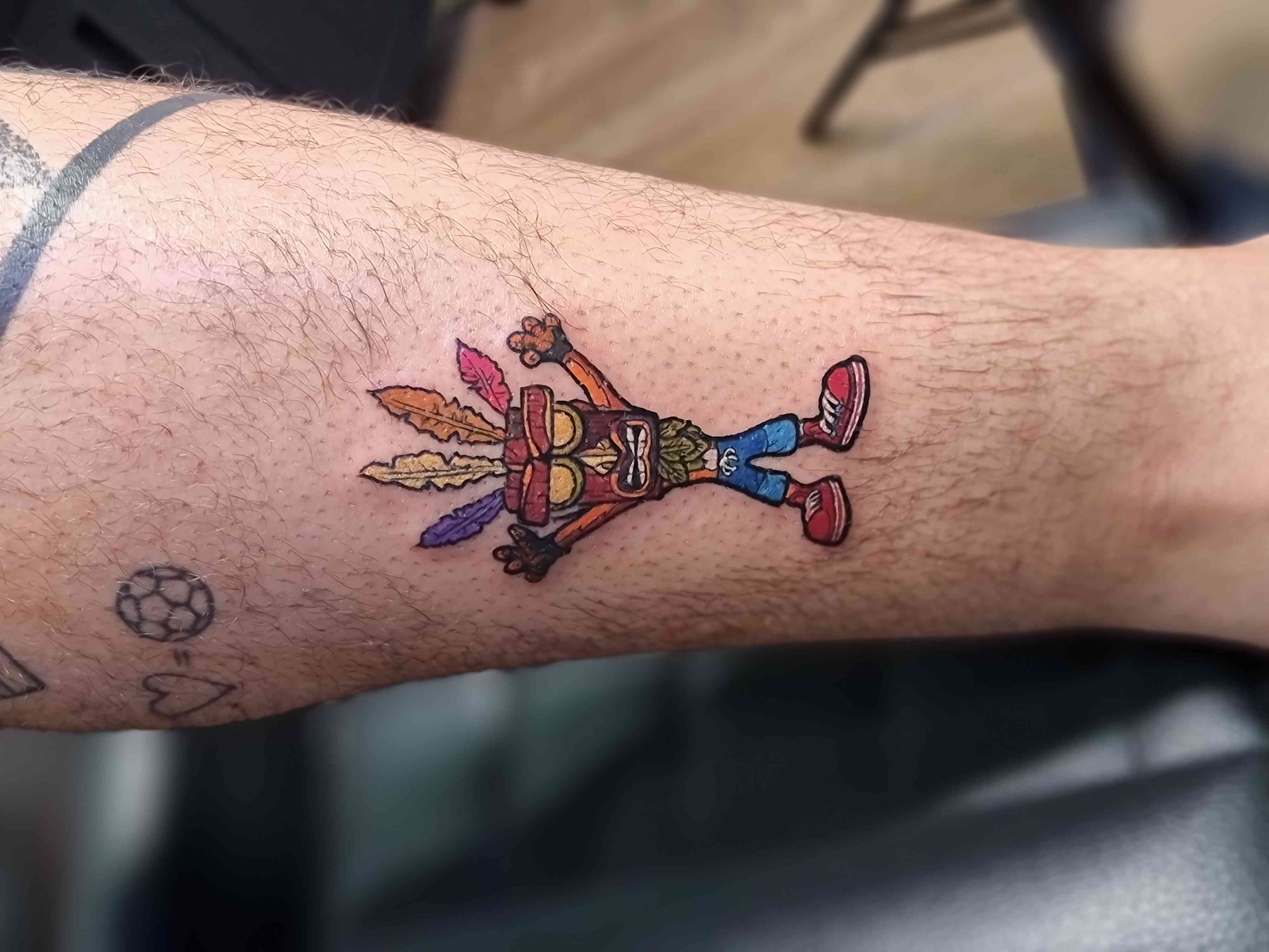 crash bandicoot tribal tattoo