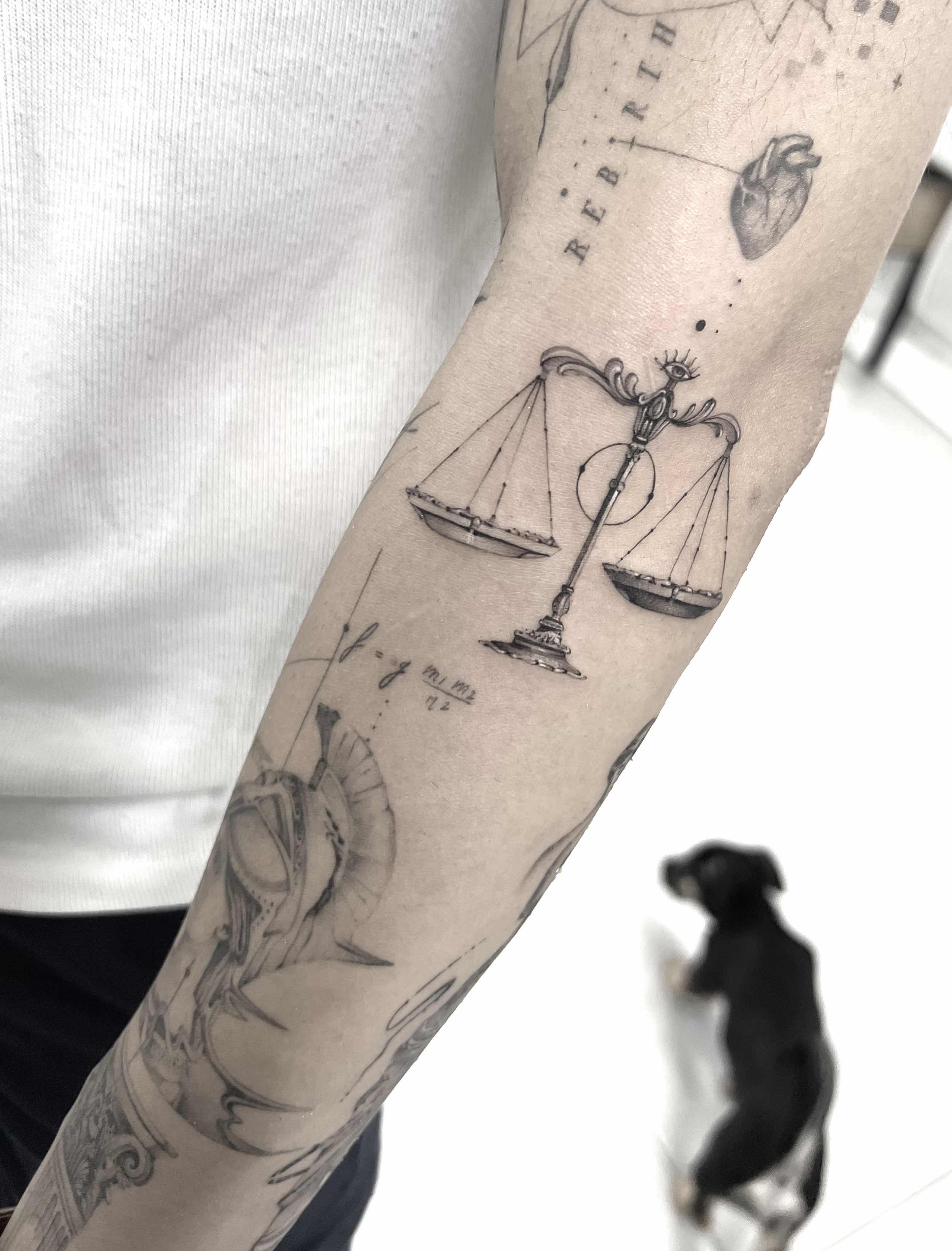 scale of justice tattoo