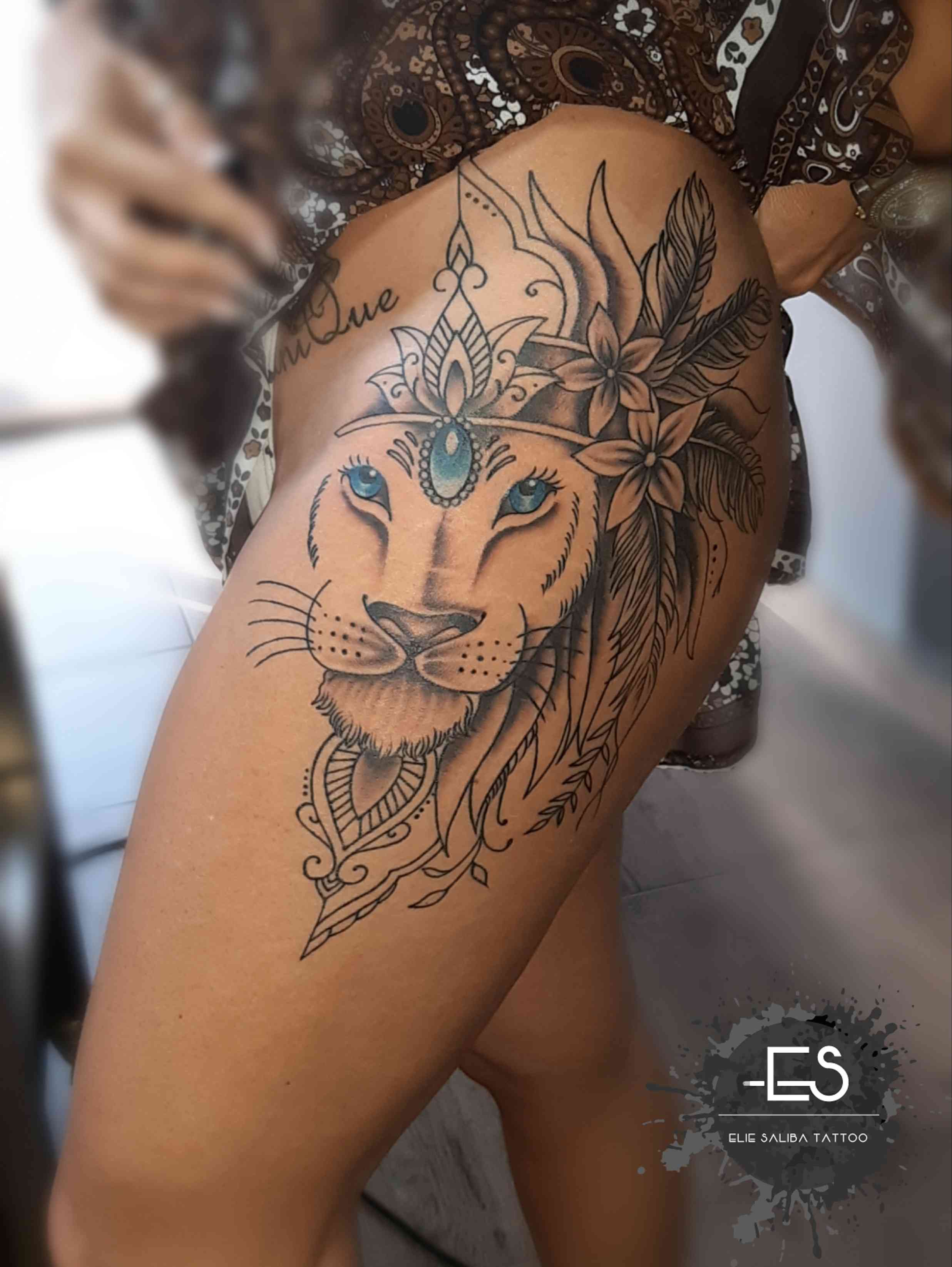 Buy The Lion and Lioness Wear Crown Couple Tattoo Temporary Tattoo for  Couple Removable Matching Tattoo Waterproof Tattoo Design Artist Online in  India - Etsy