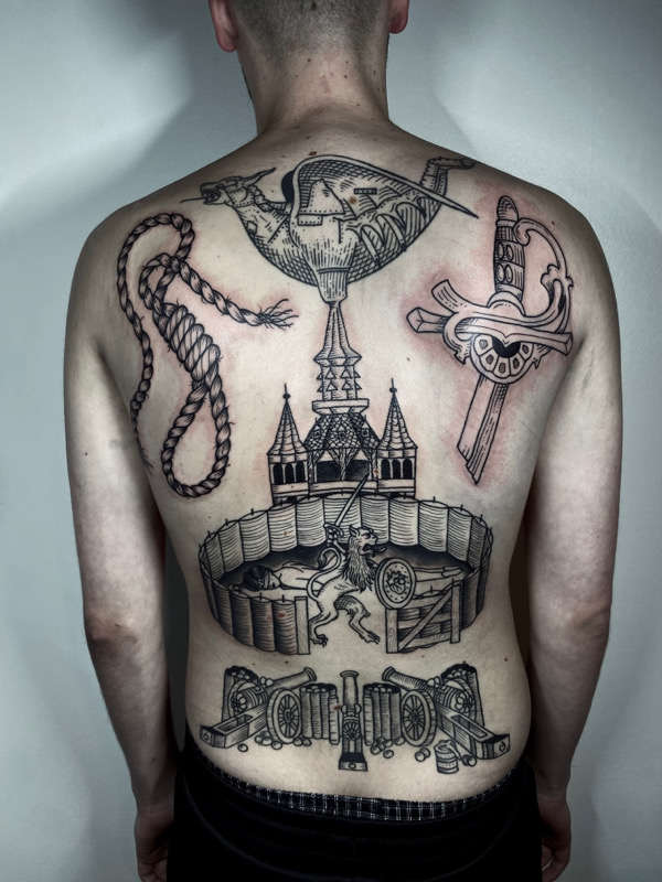 session 2 done on the gothic cathedral , freehanded the rest of the ca... |  TikTok