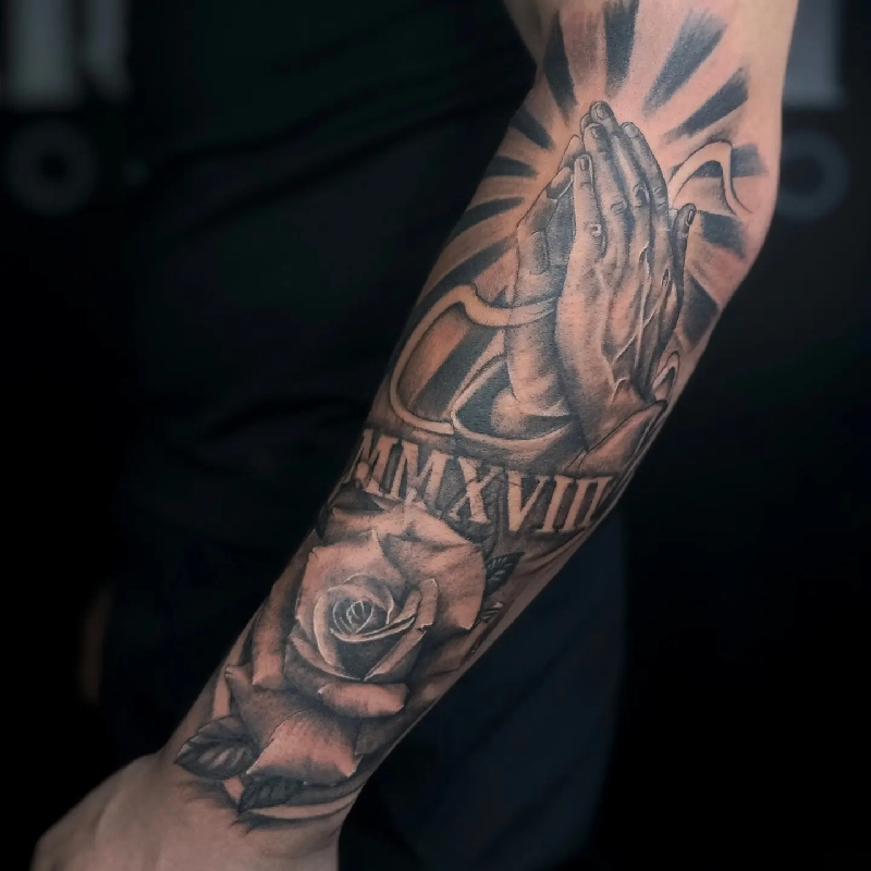 Start of forearm sleeve by @jtinsleyart at angryelftattoostudio : r/tattoo
