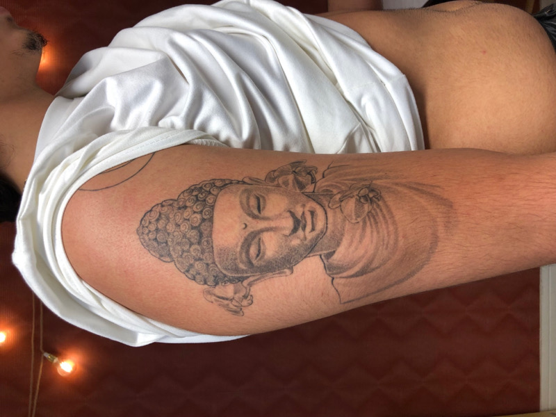 Quickly designed this beautiful Lord Shiva - Buddha tattoo as per his  requirements. Took me 4 hours to complete this… | Buddha tattoos, Shiva  tattoo, Sleeve tattoos